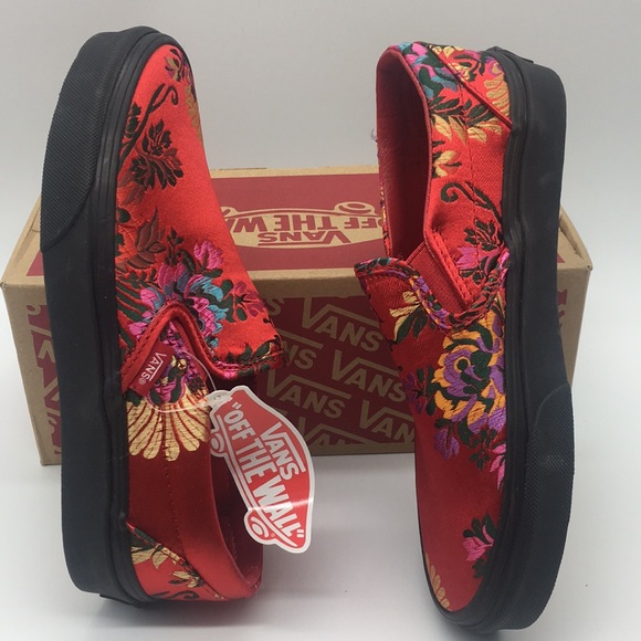 Vans Classic Slip-On Festival Satin Red/Black - Picture 7 of 16